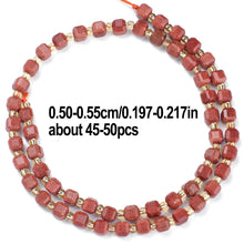 Load image into Gallery viewer, Gold Sandstone Faceted Cube Beads – Natural Gemstone Spacer Beads for DIY Jewelry Making, Bracelets &amp; Earrings
