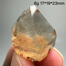 Load image into Gallery viewer, 1PC Natural Brazilian Gold Rutilated Quartz Crystal and Hematite Symbiosis Mineral Specimen Home Decor
