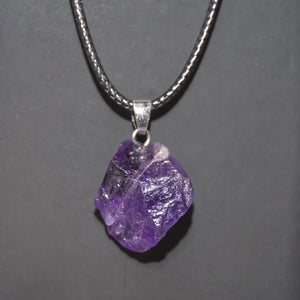 Natural Amethyst Multiple Rough Stone Pendant – Healing Crystal Necklace – Irregular Quartz Jewelry Gift