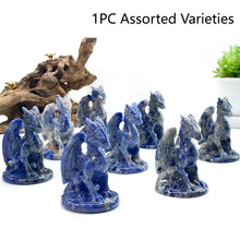 Load image into Gallery viewer, 1PC Natural Blue Sodalite Pterosaur Dragon Carving