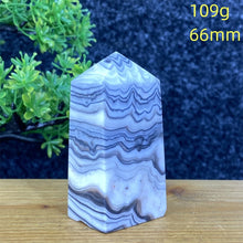 Load image into Gallery viewer, Rare Natural Striped Calcite And Agate Symbiont Crystal Obelisk