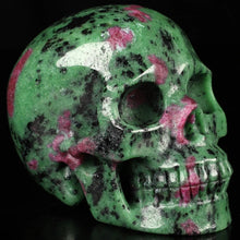 Load image into Gallery viewer, Natural Green Epidote and Zoisite Skull Carving Home Decor