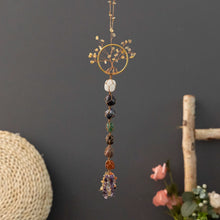 Load image into Gallery viewer, Natural Crystal Wind Chime Pendant – Raw Gemstone Hanging Display for Home, Room &amp; Wedding Decor