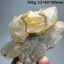 Load image into Gallery viewer, 1PC Natural Brazilian Gold Rutilated Quartz Crystal and Hematite Symbiosis Mineral Specimen Home Decor