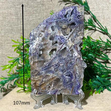 Load image into Gallery viewer, Druzy Sphalerite Crystal Slab Display – Natural Mineral Specimen Slice with Stand for Collection &amp; Home Decor