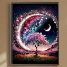 Load image into Gallery viewer, Flower Moon Round Diamond Painting Set DIY Home Decoration Frameless Art