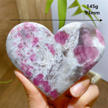 Load image into Gallery viewer, High Quality Natural Pink Tourmaline Smoky Quartz Lepidolite Crystal Heart