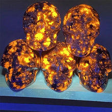 Load image into Gallery viewer, Natural Yooperlite Skull Carving UV Reactive Stone