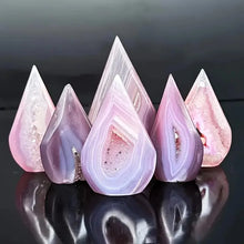 Load image into Gallery viewer, 1PC Natural Pink Agate Free Form Torch Home Decor
