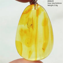 Load image into Gallery viewer, Natural Baltic Amber Teardrop Pendant – Premium Genuine Yellow Amber Necklace Gift