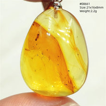 Load image into Gallery viewer, Natural Baltic Amber Teardrop Pendant – Premium Genuine Yellow Amber Necklace Gift