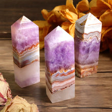 Load image into Gallery viewer, 1PC Mexican Lace Agate Obelisk Mineral Specimen