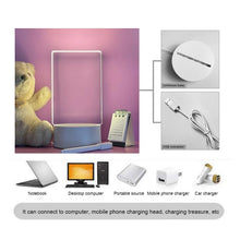 Load image into Gallery viewer, Transparent Luminous LED USB Luminous Acrylic Night Lamp Erasable Write Message Board