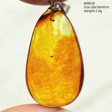 Load image into Gallery viewer, Natural Baltic Amber Teardrop Pendant – Premium Genuine Yellow Amber Necklace Gift