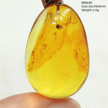 Load image into Gallery viewer, Natural Baltic Amber Teardrop Pendant – Premium Genuine Yellow Amber Necklace Gift