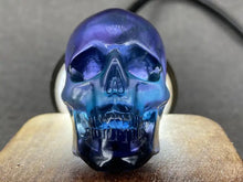 Load image into Gallery viewer, 2 Inch Natural Rainbow Fluorite Skull Carving Home Decor