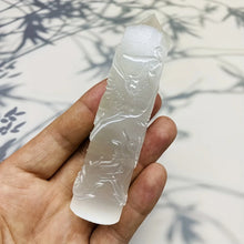 Load image into Gallery viewer, 1PC Hand Carved Selenite Crystal Tower with Dragon &amp; Phoenix