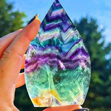 Load image into Gallery viewer, 1PC Natural Rainbow Fluorite Free Form Torch Mineral Specimen Home Decor