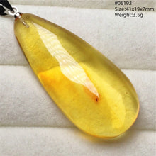 Load image into Gallery viewer, Natural Baltic Amber Teardrop Pendant – Premium Genuine Yellow Amber Necklace Gift