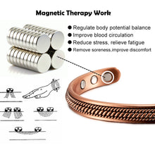 Load image into Gallery viewer, Copper Bracelet Unisex Magnetic Twisted 8.4mm Adjustable