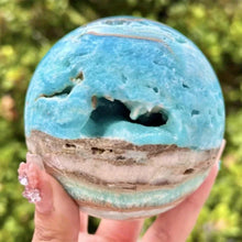 Load image into Gallery viewer, Natural Hemimorphite Sphere Home Decor
