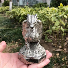 Load image into Gallery viewer, 1PC Natural Pyrite Dragon Carving Statue