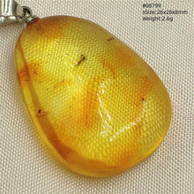 Load image into Gallery viewer, Natural Baltic Amber Teardrop Pendant – Premium Genuine Yellow Amber Necklace Gift