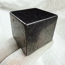 Load image into Gallery viewer, Natural Shungite Cube – Polished Crystal Mineral Stone for Office, Bedroom &amp; Home Decor