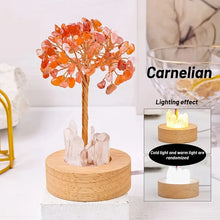 Load image into Gallery viewer, 1PC Natural Crystal Chip Tree Lamp Crystal Base USB Port
