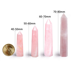 Natural Rose Quartz Crystal Obelisk
