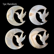 Load image into Gallery viewer, 1PC Natural Crystal Agate Moon &amp; Dove Home Decor