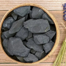 Load image into Gallery viewer, Natural Raw Shungite Stones – Healing Crystals for Protection, Reiki, Chakra – Bulk Gravel for Water Purification