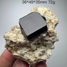 Load image into Gallery viewer, Natural Black Tourmaline &amp; Calcite Mineral Specimen – Raw Crystal for Collection &amp; Home Decor