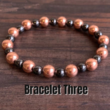 Load image into Gallery viewer, Pure Copper &amp; Magnetic Hematite Women`s Spiritual Energy Bracelet