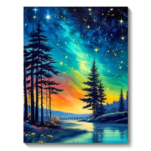 Load image into Gallery viewer, 5D Diamond Art Painting Aurora Landscape Mosaic Embroidery Cross Stitch Kit Full Round Rhinestone DIY Wall Home Decor