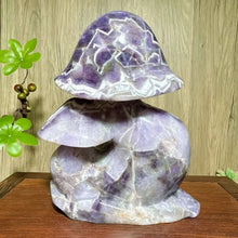 Load image into Gallery viewer, Natural Dream Amethyst Mushroom Family Carving Home Decor