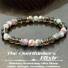 Load image into Gallery viewer, Botswana Agate &amp; Smoky Quartz Bracelet – Natural Gemstone Beaded Jewelry for Men &amp; Women