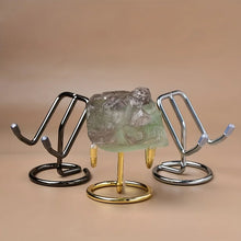 Load image into Gallery viewer, 1PC Minimalist Style Crystal Mineral Specimen Display Stand with Metal Base Home Decor