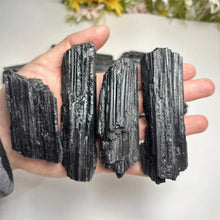 Load image into Gallery viewer, Large Natural Black Tourmaline Raw Stone Unpolished Unique Mineral Specimen for Healing