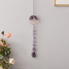 Load image into Gallery viewer, Natural Crystal Wind Chime Pendant – Raw Gemstone Hanging Display for Home, Room &amp; Wedding Decor