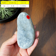 Load image into Gallery viewer, 1PC High Quality Natural Blue Celestite Heart Cluster Raw Geode for Meditation