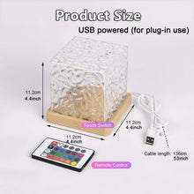 Load image into Gallery viewer, Ocean Wave Aurora Projector Light Touch LED Night Lamp Remote Dimmable Auto Rotating USB Powered 16 Colors