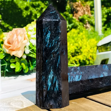 Load image into Gallery viewer, Natural Arfvedsonite Crystal Obelisk – Rare Polished Gemstone Point for Home Decor Collection
