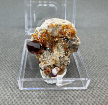 Load image into Gallery viewer, Natural Florescent Hyalite and Garnet Symbiosis Mineral Specimen