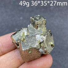 Load image into Gallery viewer, 1PC Natural Raw Pyrite Crystal Mineral Specimen with Quartz for Healing