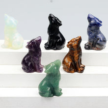 Load image into Gallery viewer, Crystal Carved Wolf Statue Multiple Variants