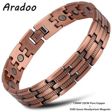 Load image into Gallery viewer, Pure Copper Magnetic Adjustable Bracelet for Women