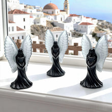 Load image into Gallery viewer, 1PC Black Obsidian Angel Stone Statue Home Decor