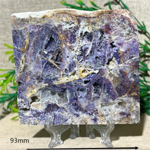 Load image into Gallery viewer, Druzy Sphalerite Crystal Slab Display – Natural Mineral Specimen Slice with Stand for Collection &amp; Home Decor