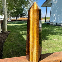 Load image into Gallery viewer, Natural Tigers Eye Stone Obelisk for Healing